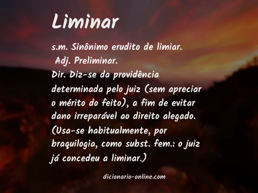 Significado de liminar