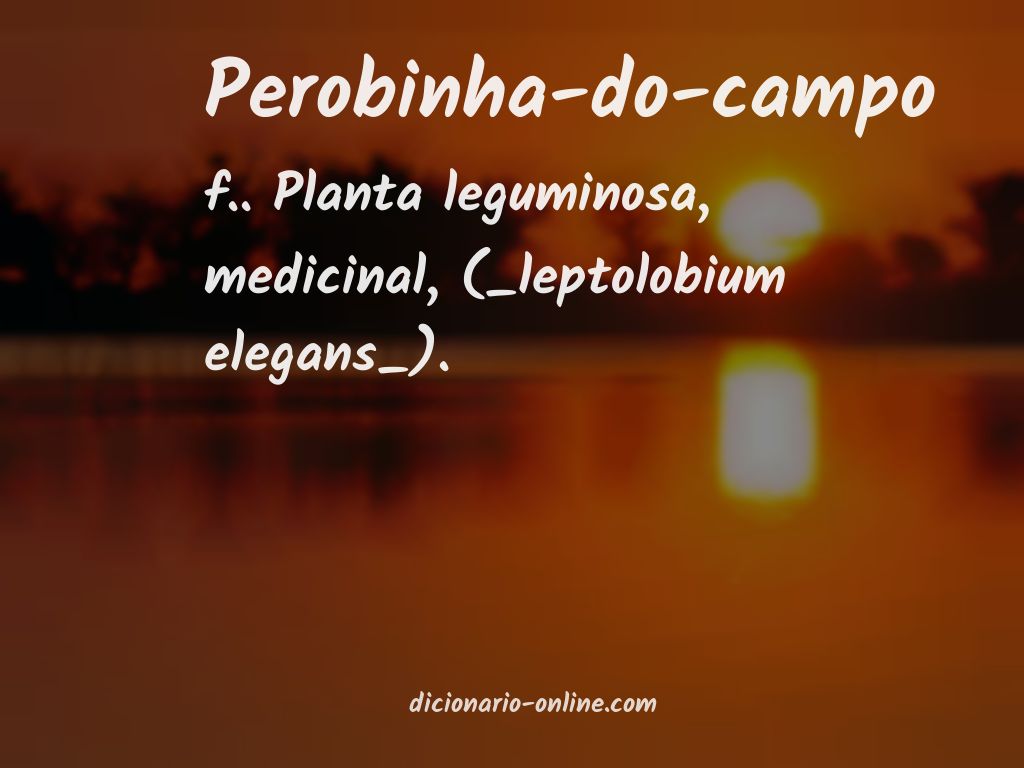 Significado de perobinha-do-campo