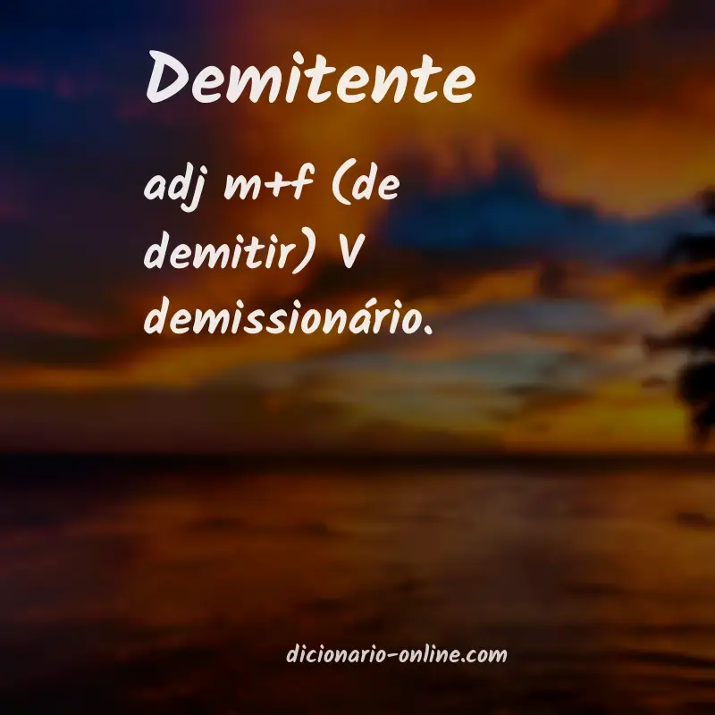 Significado de demitente