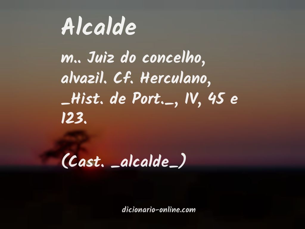 Significado de alcalde