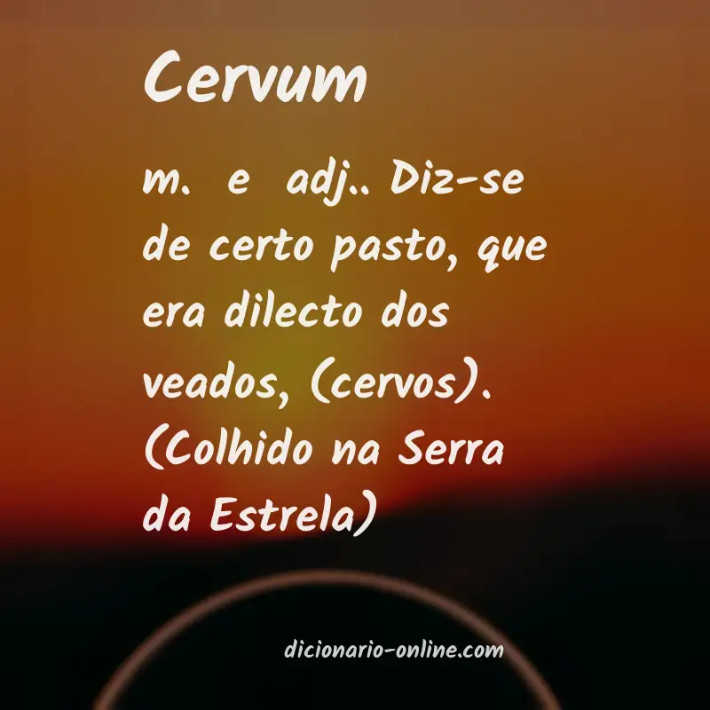 Significado de cervum