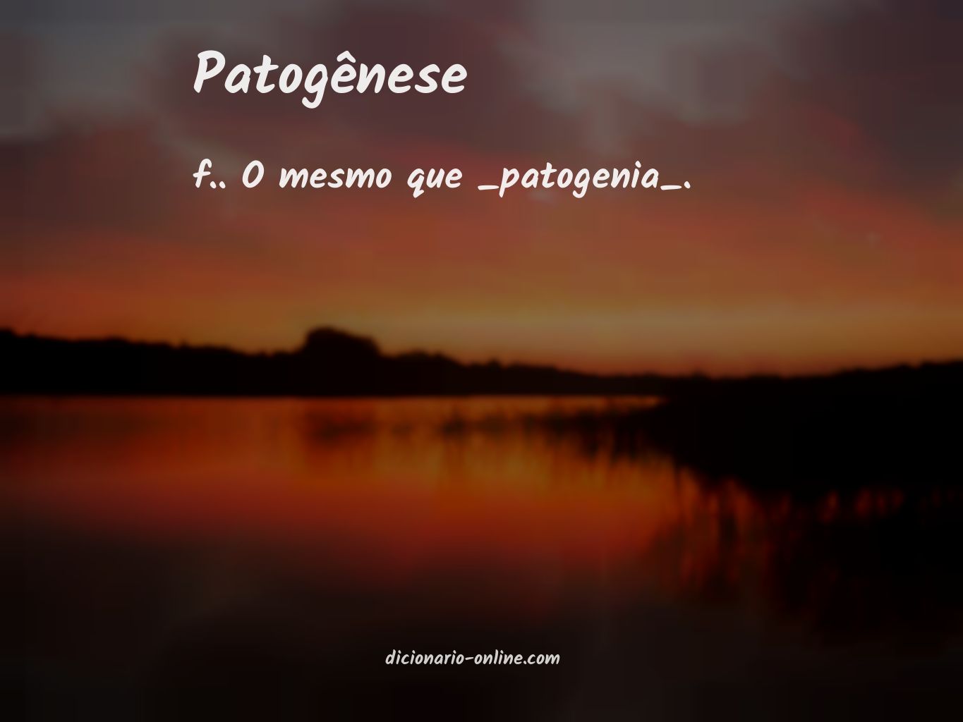 Significado de patogênese