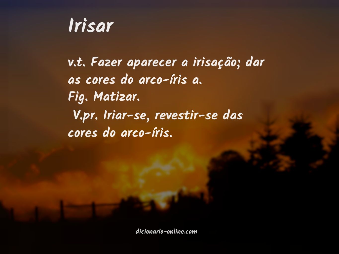 Significado de irisar