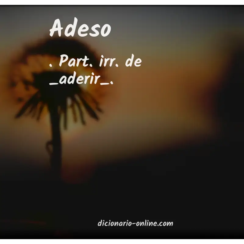 Significado de adeso