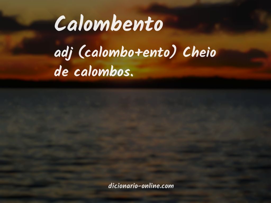 Significado de calombento