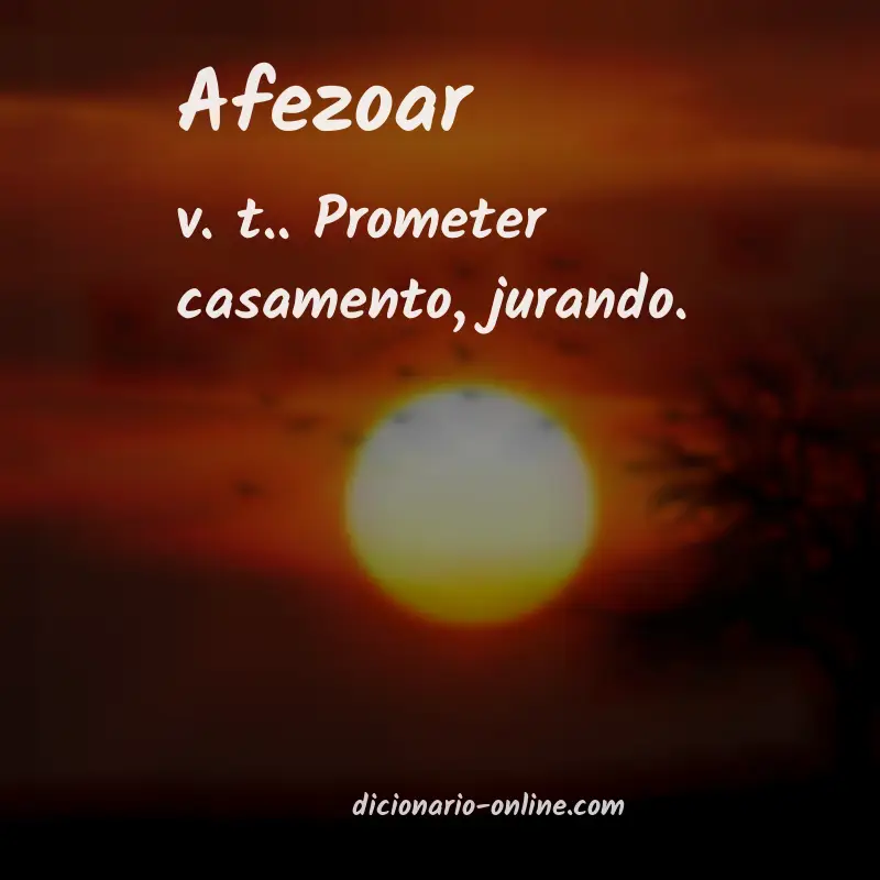 Significado de afezoar