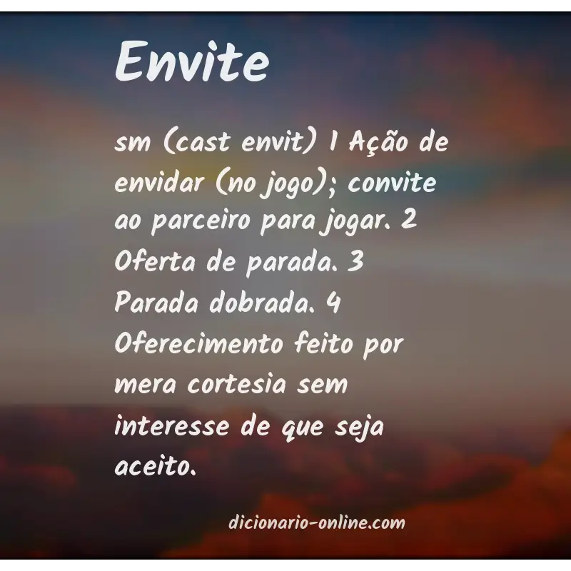 Significado de envite