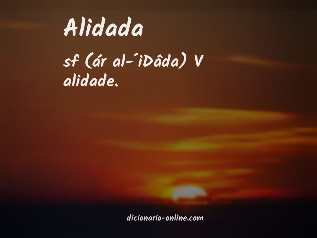 Significado de alidada