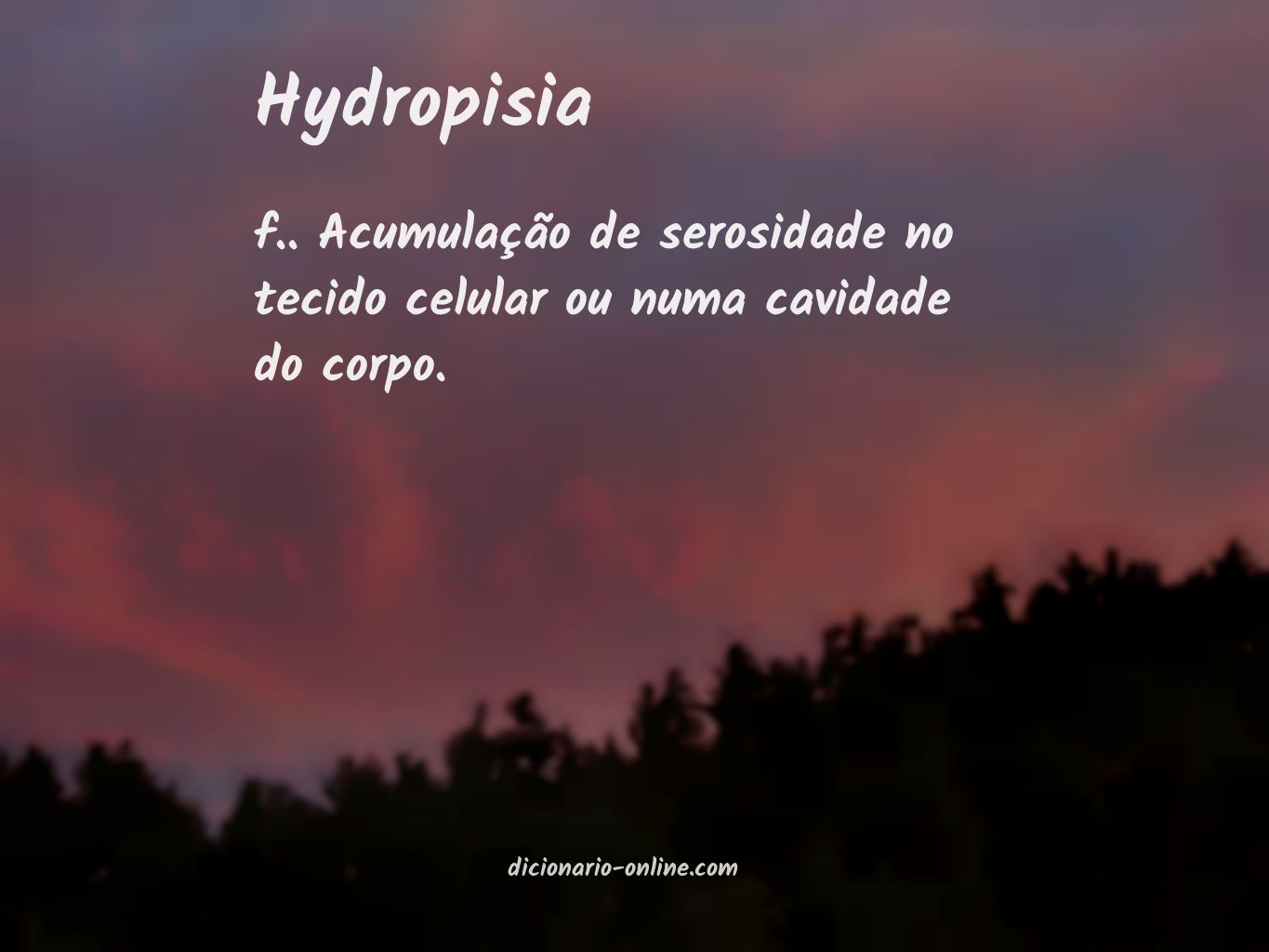 Significado de hydropisia