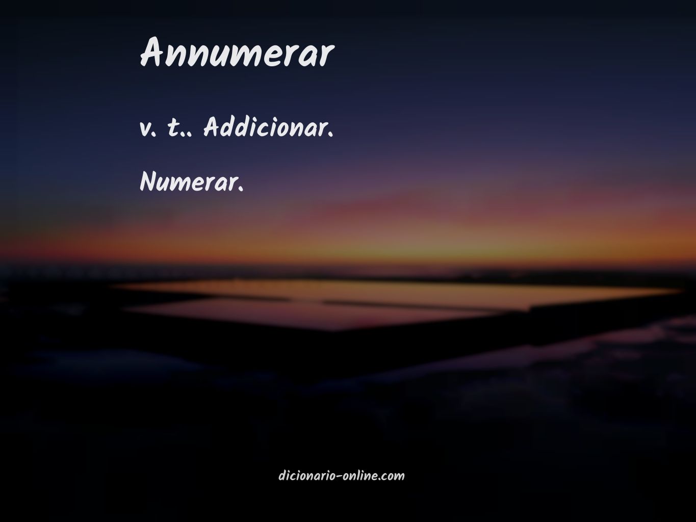 Significado de annumerar