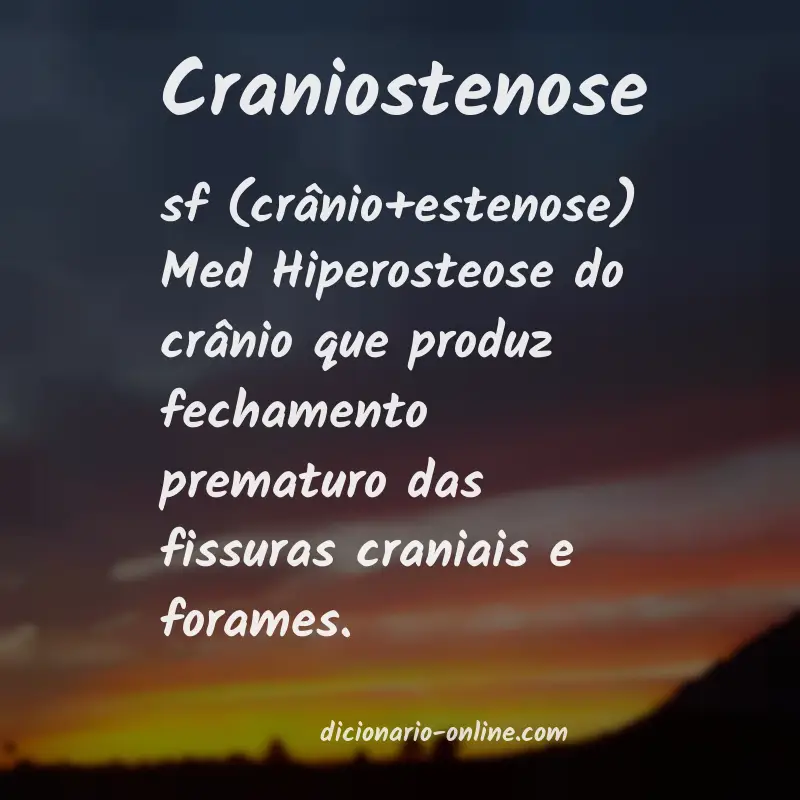 Significado de craniostenose