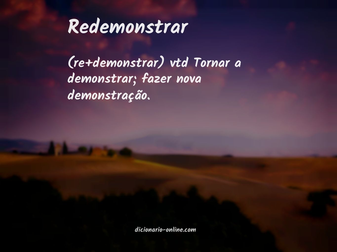 Significado de redemonstrar