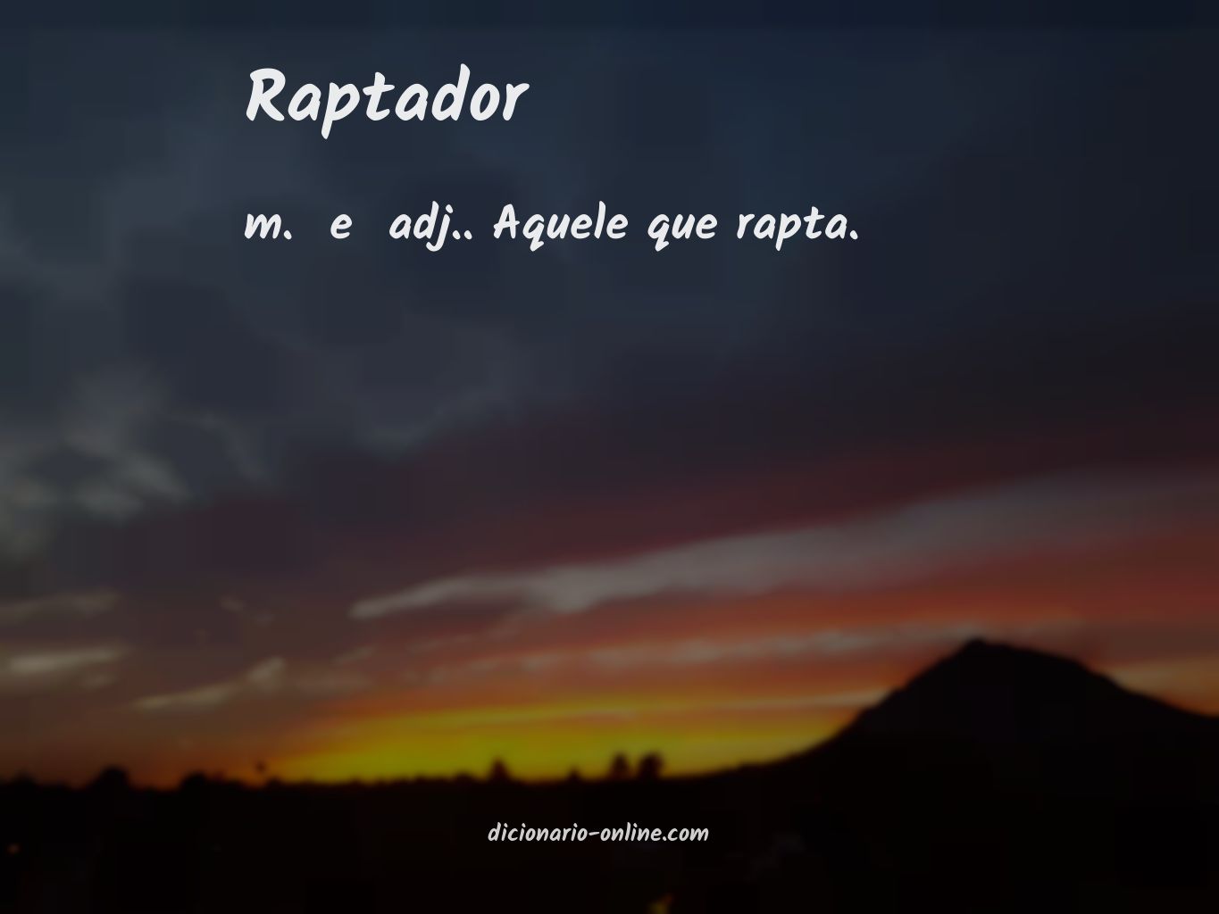 Significado de raptador