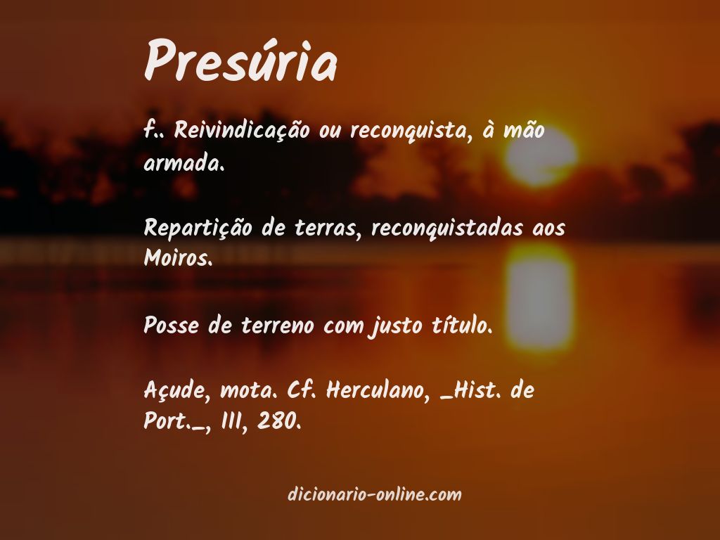 Significado de presúria