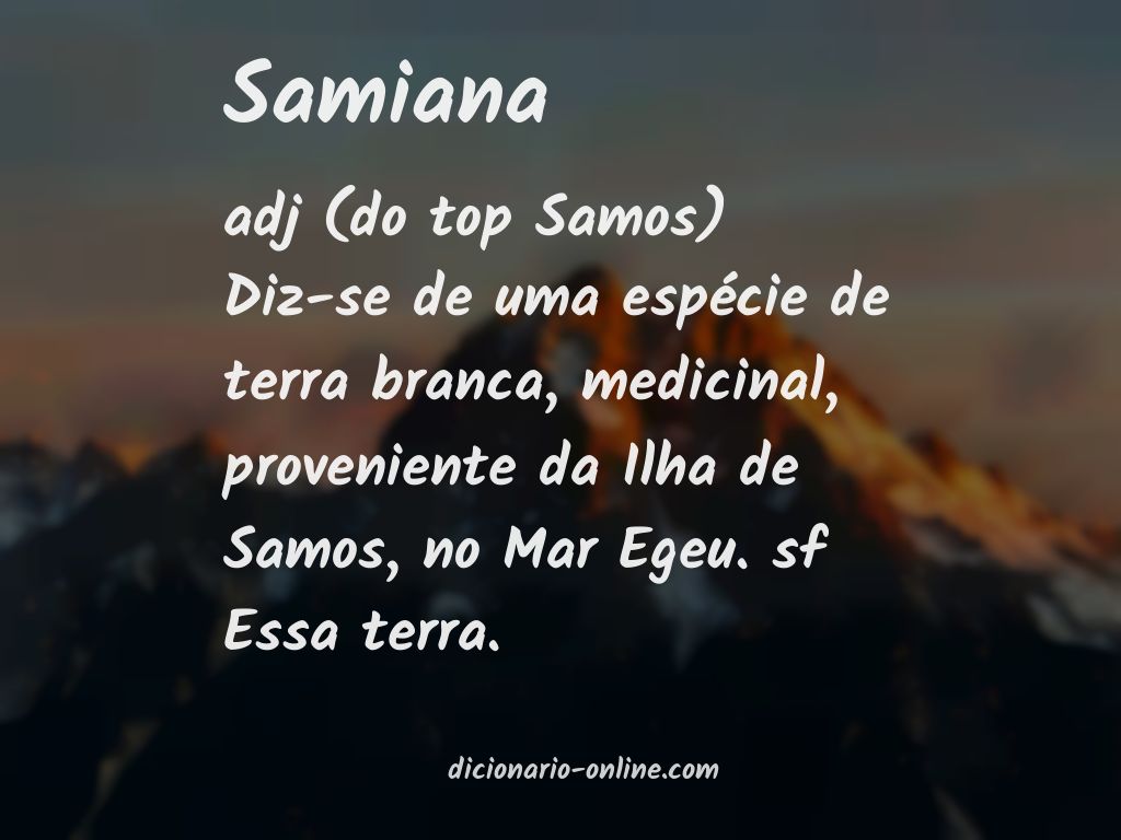 Significado de samiana