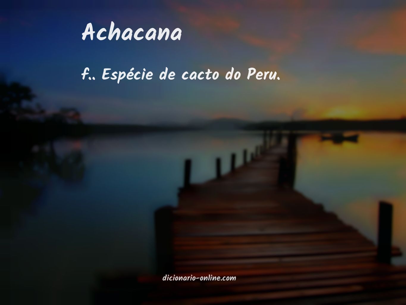 Significado de achacana