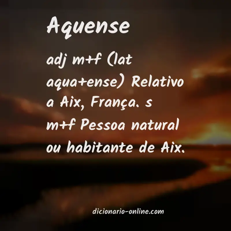 Significado de aquense