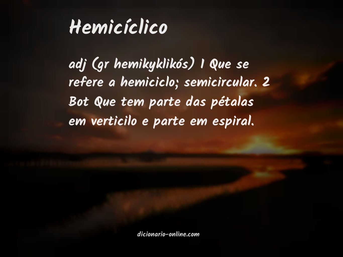 Significado de hemicíclico