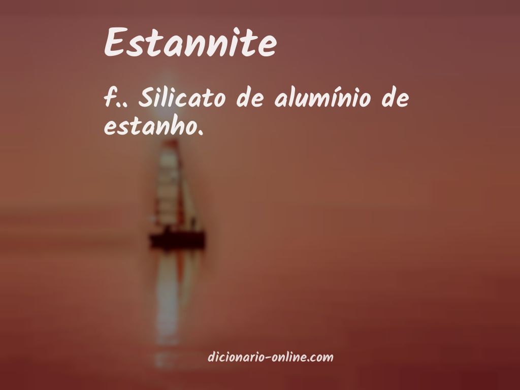 Significado de estannite