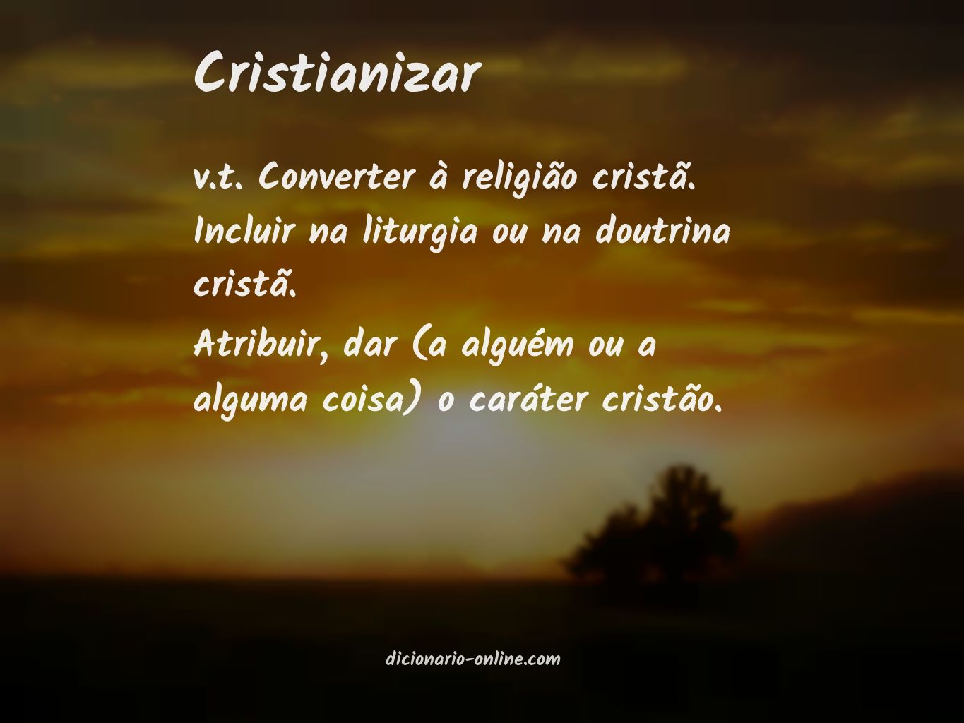 Significado de cristianizar