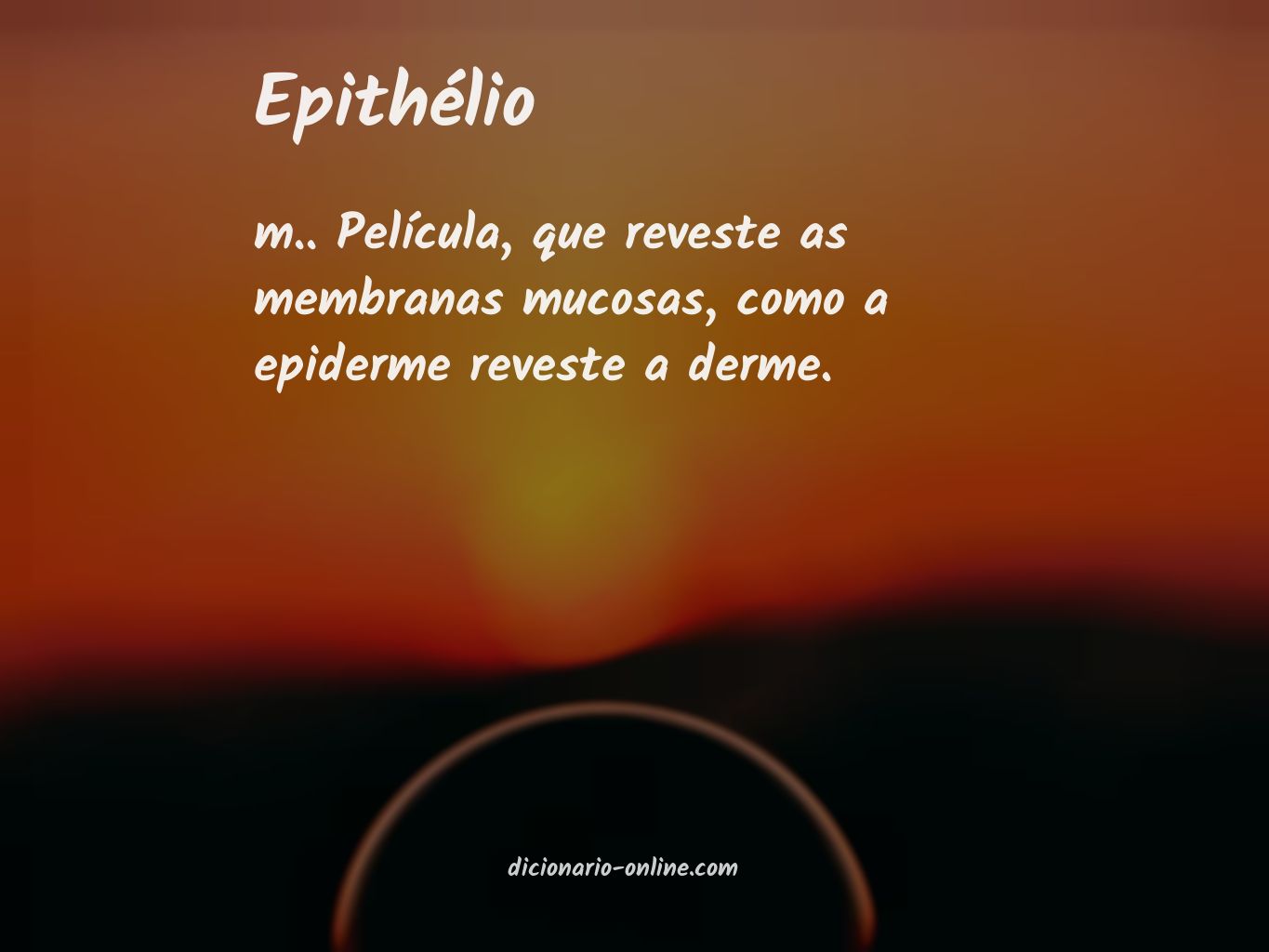 Significado de epithélio