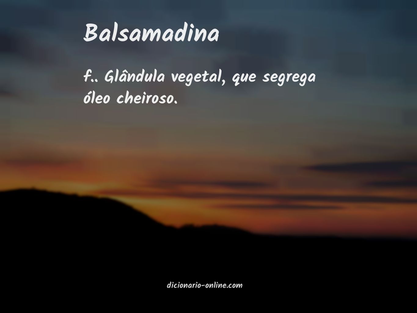 Significado de balsamadina