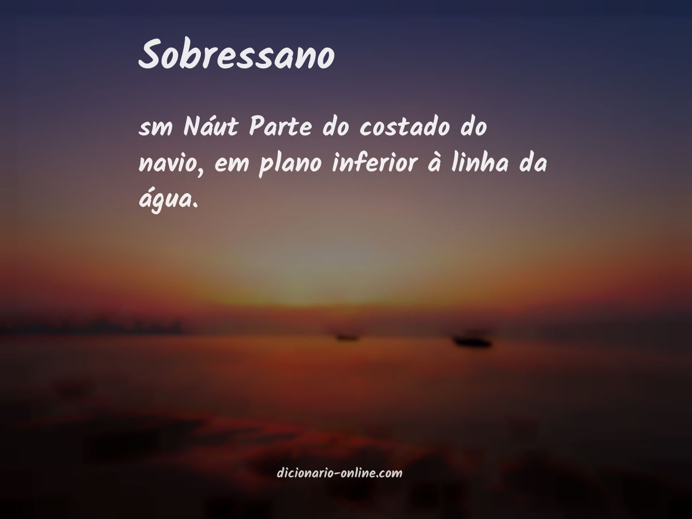 Significado de sobressano