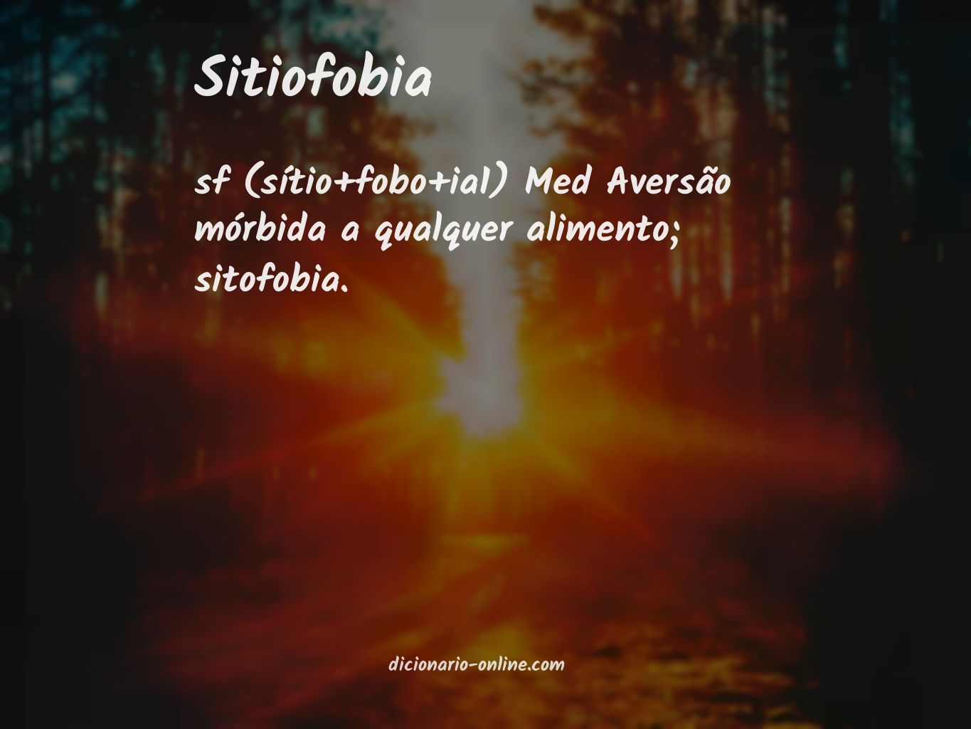 Significado de sitiofobia