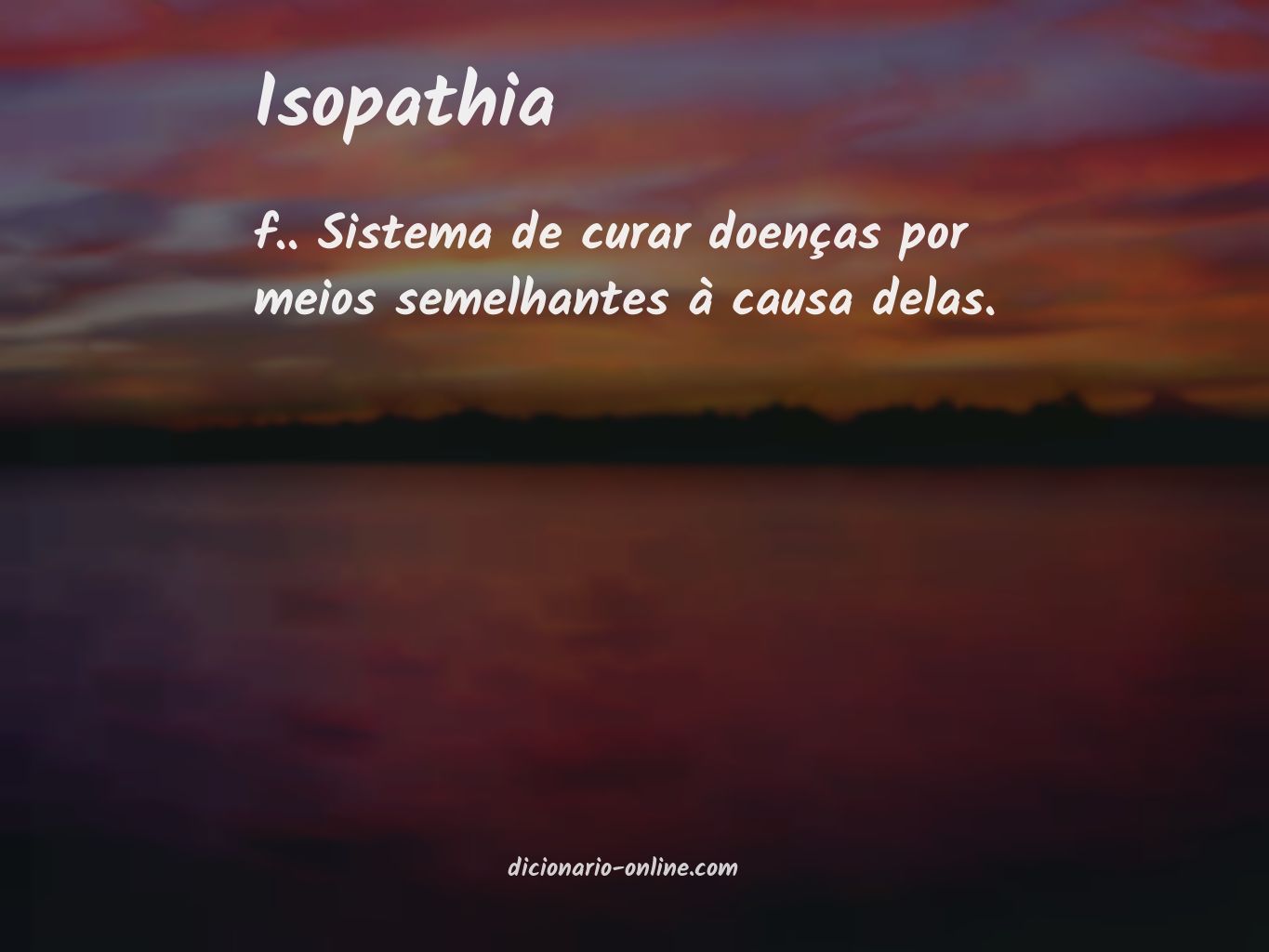 Significado de isopathia