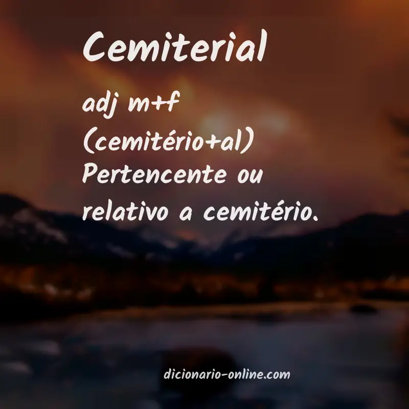 Significado de cemiterial