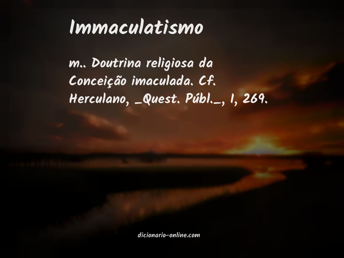 Significado de immaculatismo