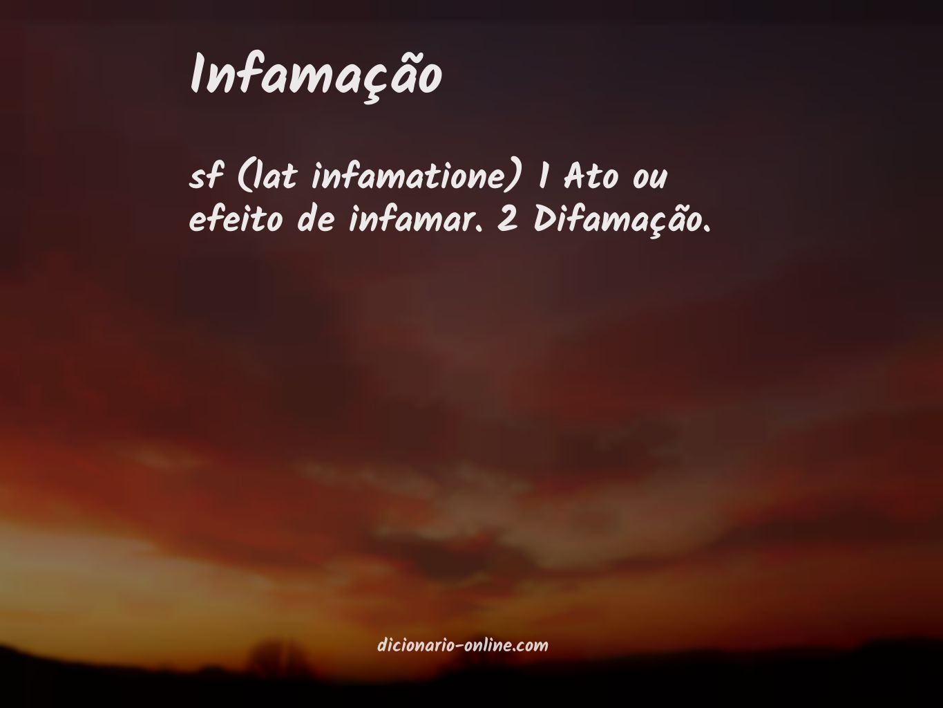 Significado de infamação