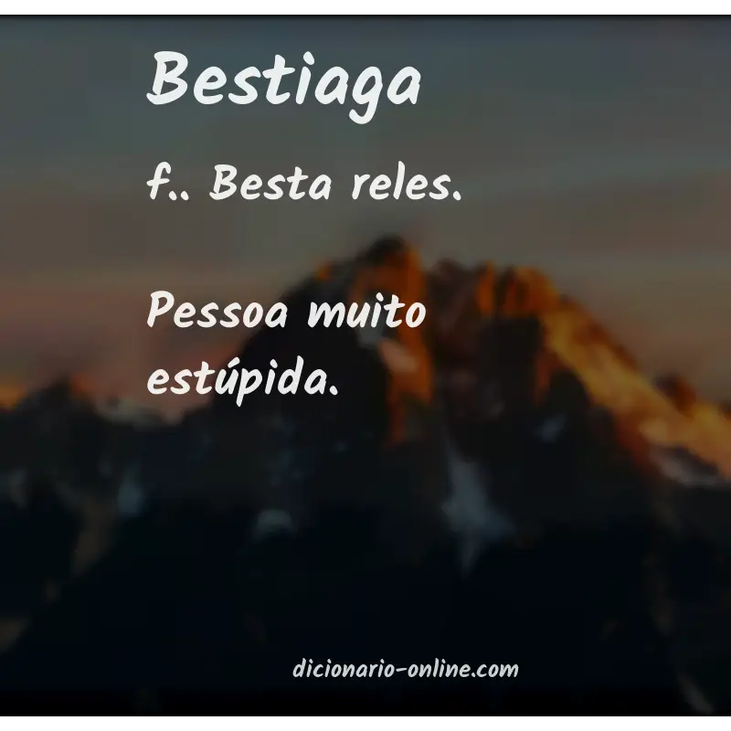 Significado de bestiaga