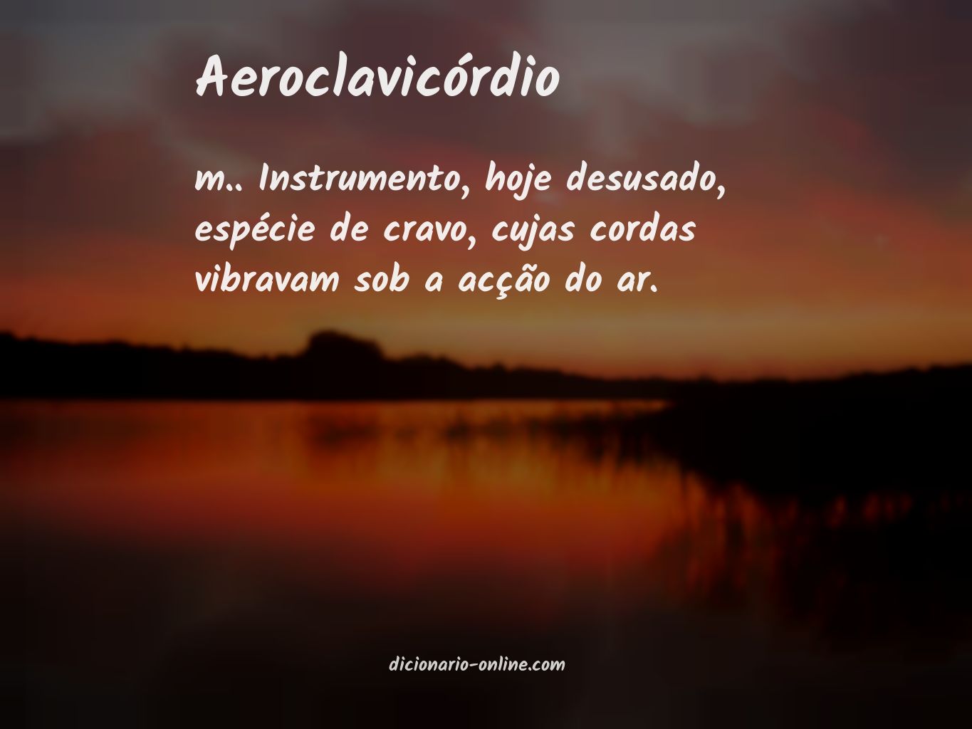 Significado de aeroclavicórdio