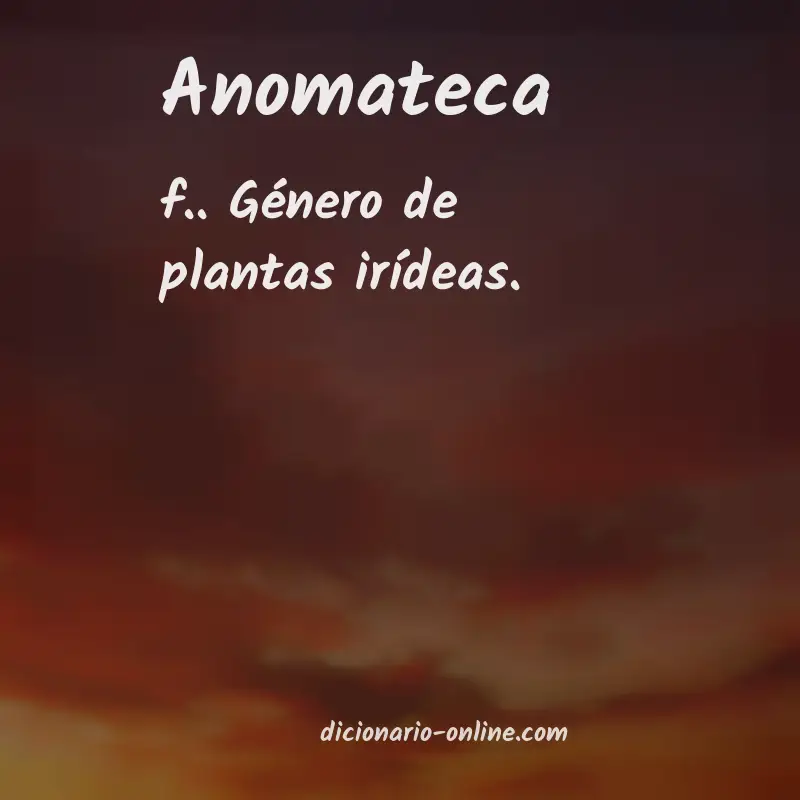 Significado de anomateca
