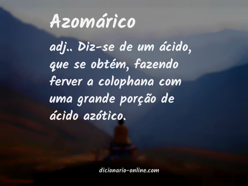 Significado de azomárico