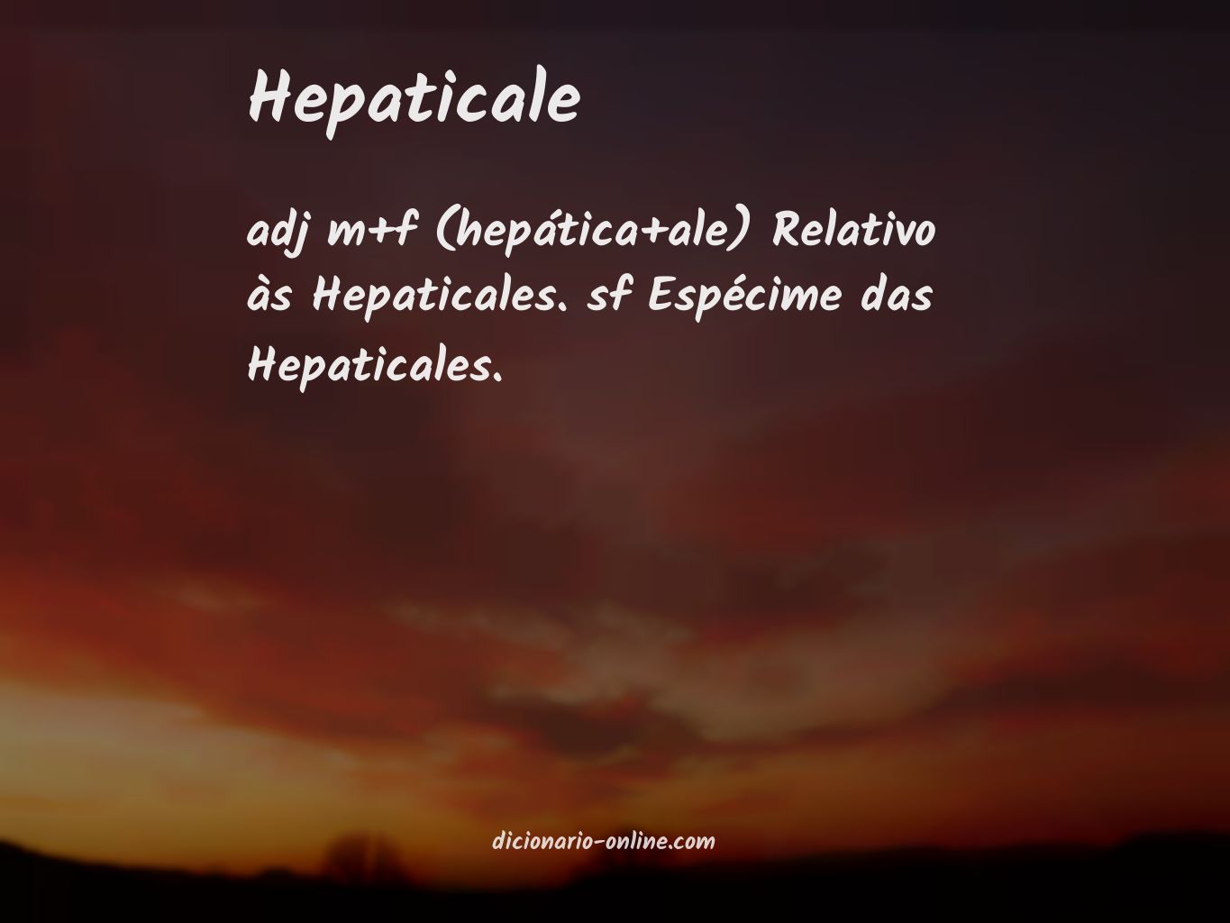 Significado de hepaticale