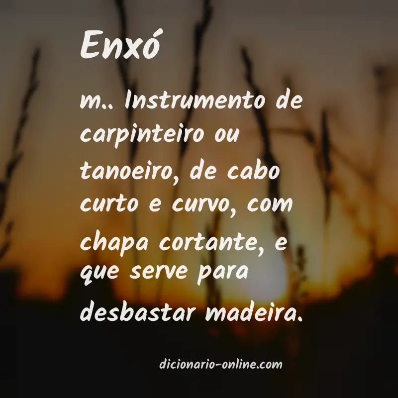 Significado de enxó