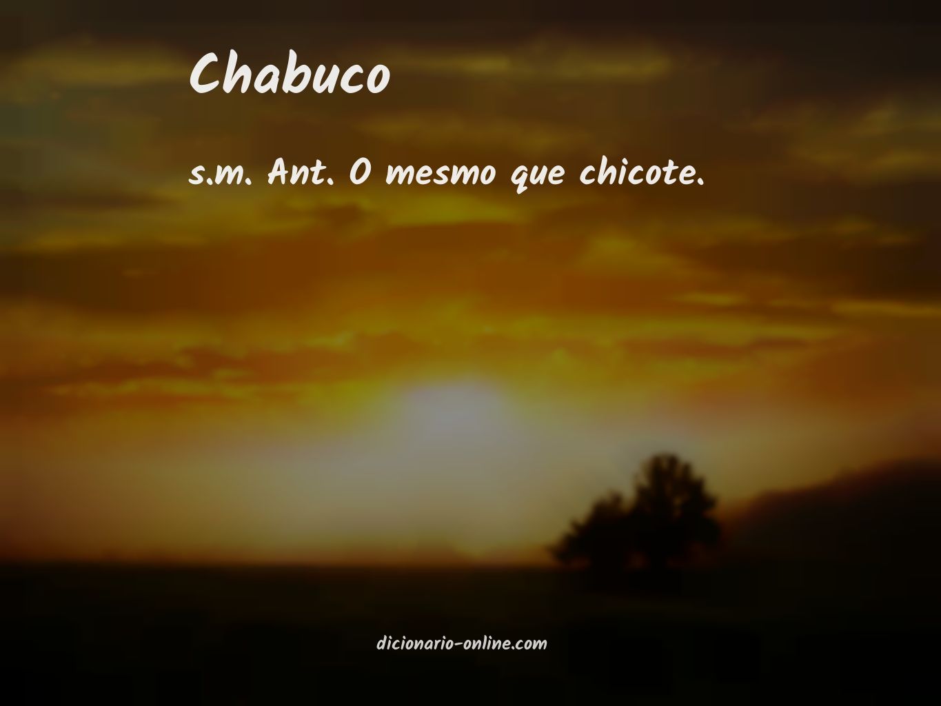 Significado de chabuco