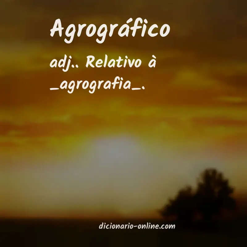 Significado de agrográfico