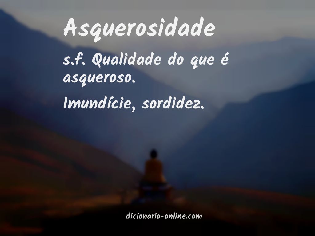 Significado de asquerosidade