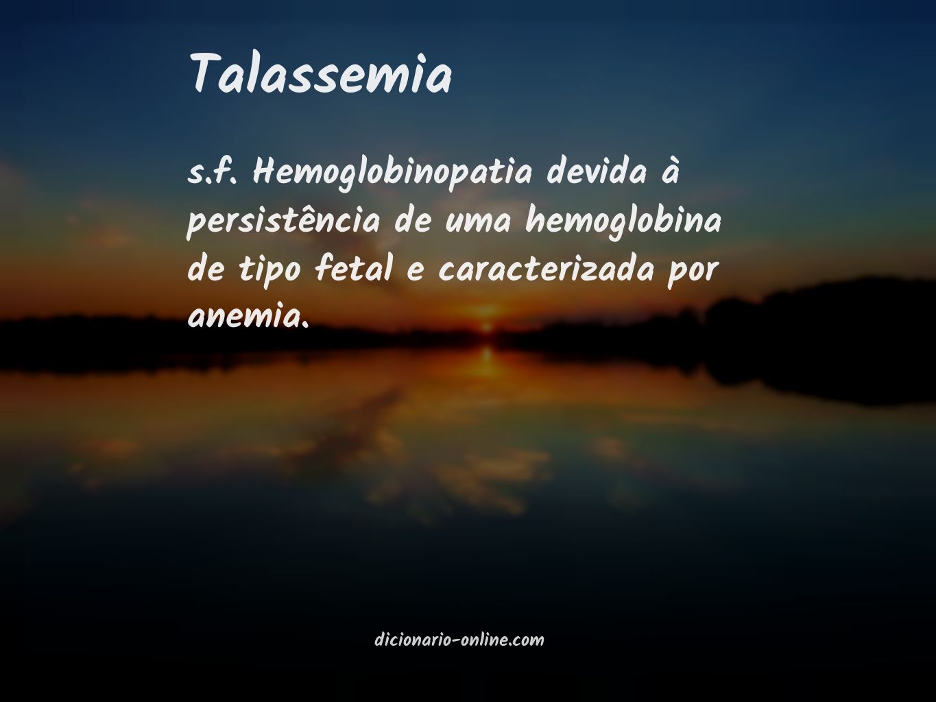 Significado de talassemia