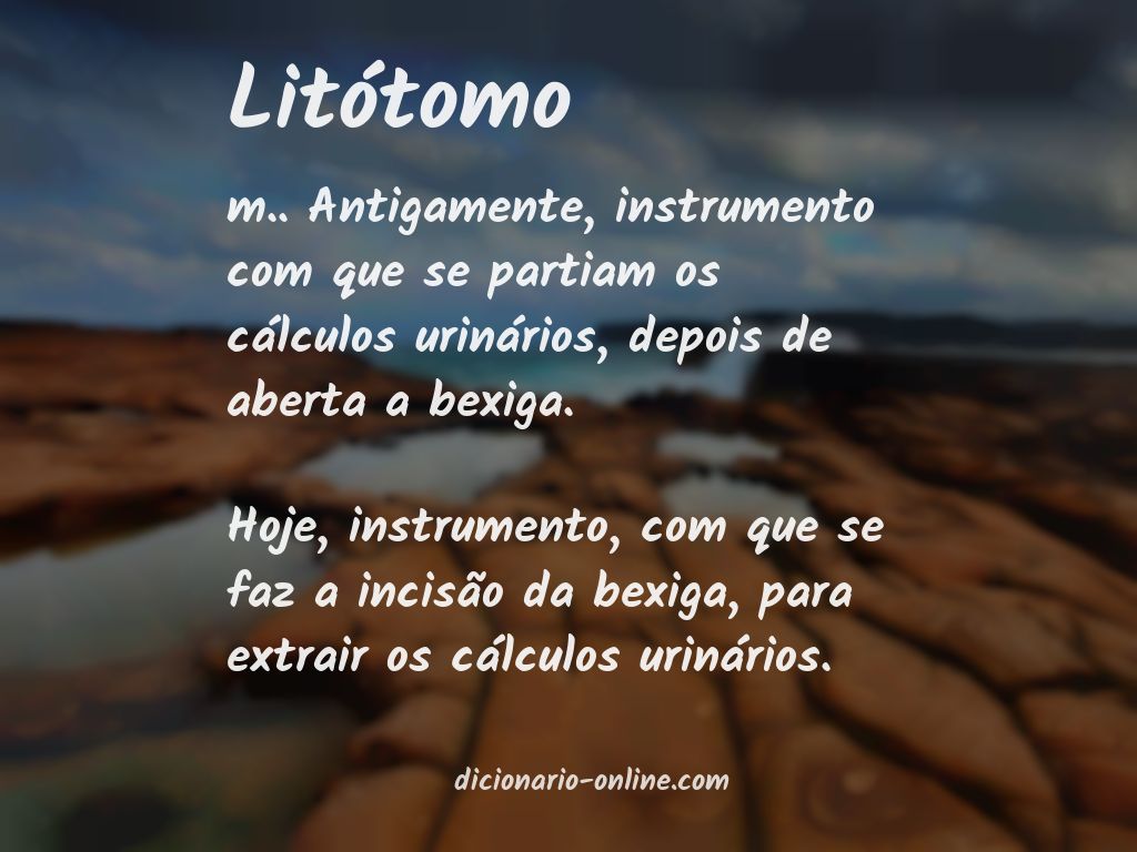 Significado de litótomo