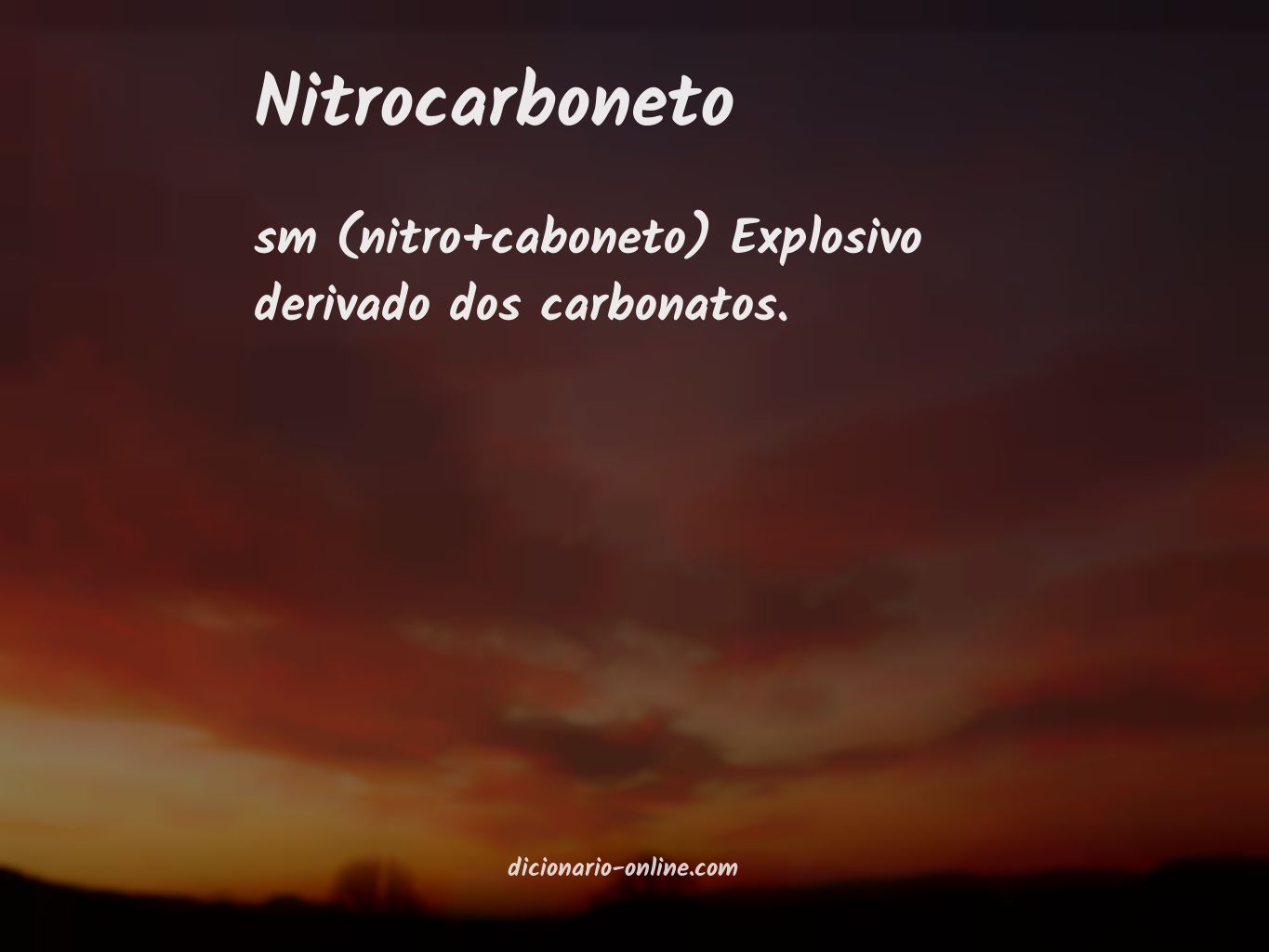 Significado de nitrocarboneto