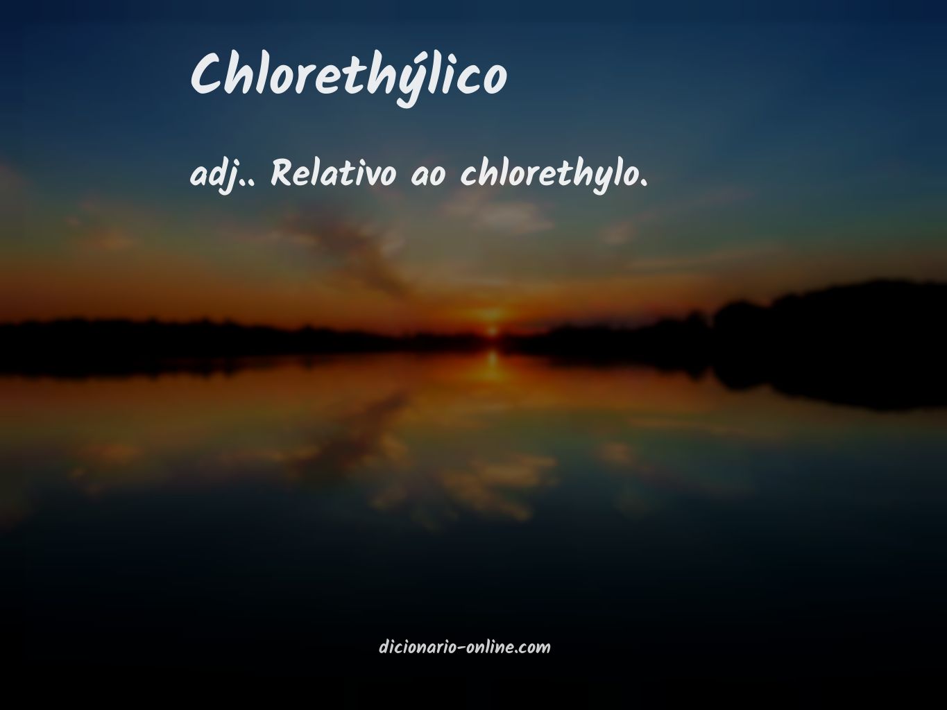 Significado de chlorethýlico