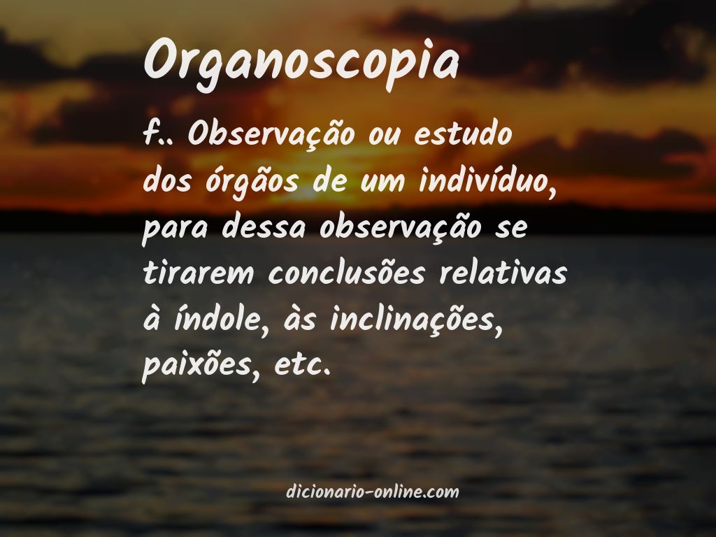 Significado de organoscopia