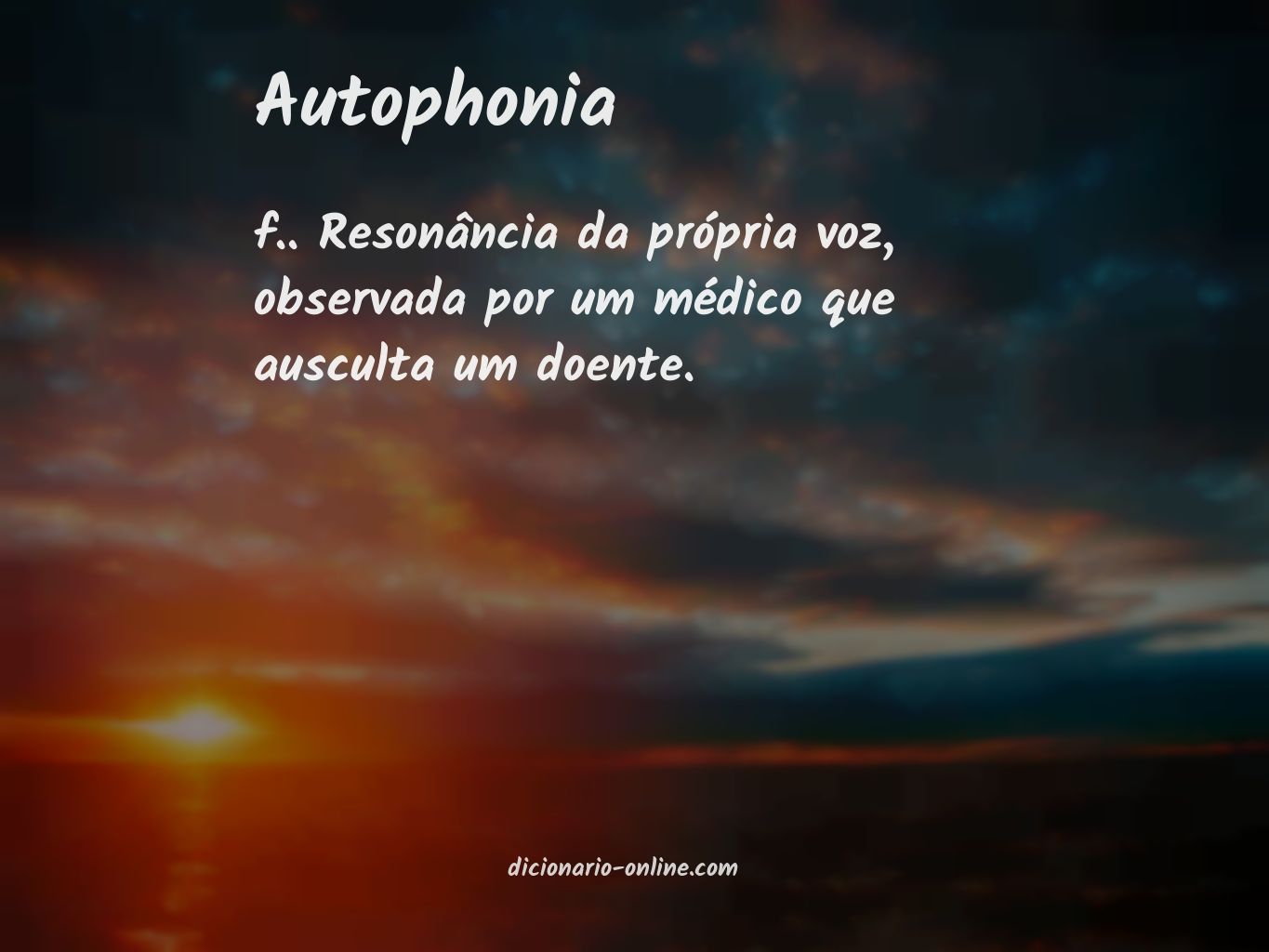 Significado de autophonia