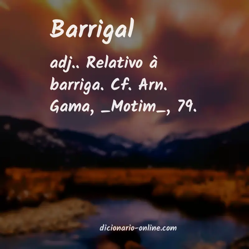 Significado de barrigal