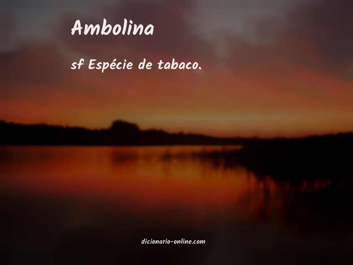 Significado de ambolina