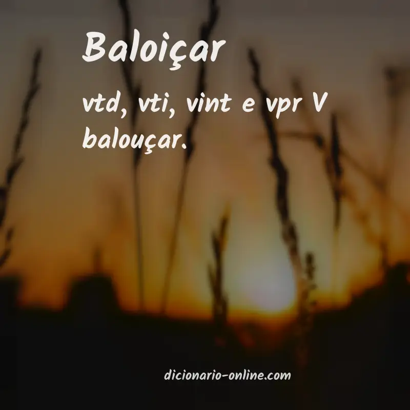 Significado de baloiçar